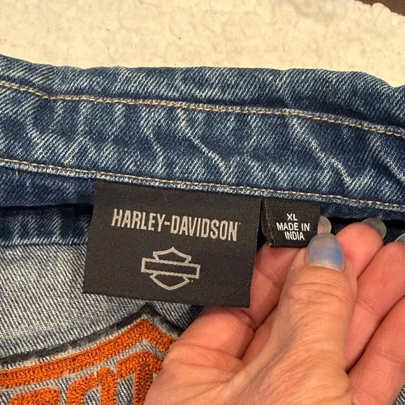 Harley-Davidson bar & shield Denim Womens Jacket nwot - Picture 7 of 11